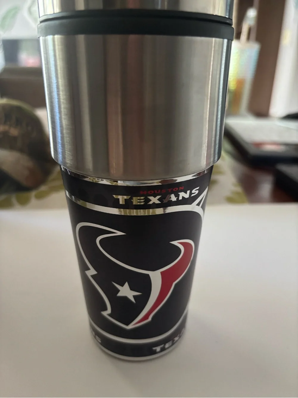 Stainless Steel Travel Mug - Black and Red Houston Texans-nwt
